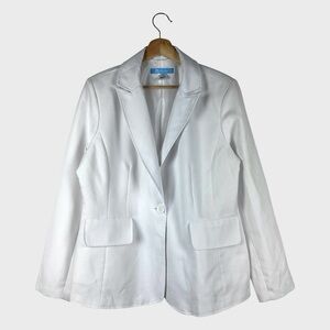 Koret White Blazer with Single Button Closure